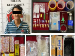 *Polres Kediri Kota Amankan Seorang Pemuda Tersangka Pengedar Narkoba*