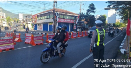 Satlantas Polres Batu Laksanakan Poros Pagi Wujudkan Kamseltibcarlantas