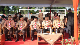 Apel Hari Pramuka ke-64, Kapolres Nganjuk Ajak Generasi Muda Tumbuh Lewat Gerakan Pramuka