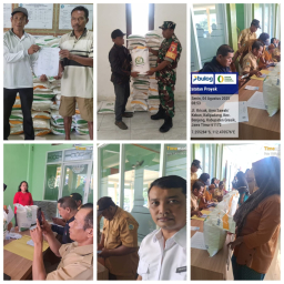 Pendampingan Penyaluran Bantuan Pangan Beras di Desa Karangan Kidul Berjalan Lancar
