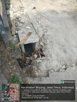 Diperiksa, Pekerjaan Saluran U-Ditch dan paving dijalan Babatan V-D Diduga Asal Pasang