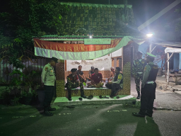 Pos Kamling Beji Kembali Hidup, Polisi dan Banser Ajak Warga Jaga Keamanan