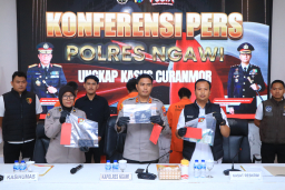 Kurang Sehari, Polres Ngawi Gulung Komplotan Curanmor 17 TKP Lintas Jawa Timur–Jawa Tengah