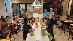Propam Polresta Sidoarjo Santuni Anak Yatim, Wujudkan Kepedulian Lewat Makan Malam Bersama