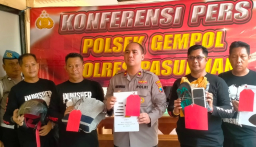 Polsek Gempol Ungkap Sindikat Curanmor dan Pembobol Rumah, Lima Pelaku Dibekuk