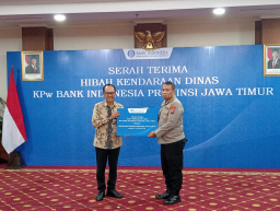 *Dukung Tugas Polri Bank Indonesia Jatim Hibahkan 3 Unit Ranmor*