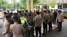Polres Nganjuk Siagakan Personel Gabungan, Pengamanan Malam Tahun Baru 2026 Dimatangkan