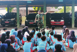 Belajar di Markas TNI, Siswa MI Thoriqul Huda Kenal Dunia Militer Sejak Dini