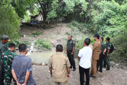 Danrem 081/Dsj Tinjau Rencana Pembangunan Dua Jembatan Strategis di Ngawi
