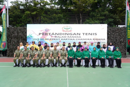 Pangdam V/Brawijaya Hadiri Pembukaan Lomba Tenis Lapangan HUT Persit KCK Ke-80