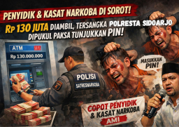 Tersangka Dipukuli dan Dikuras Habis Uang 130 Juta, AMI Desak Kapolda Copot Oknum Penyidik II Sastresnarkoba Sidoarjo