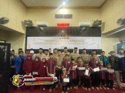 Merajut Kebersamaan, Polres Pelabuhan Tanjung Perak Buka Bersama Insan Pers dan Santuni Anak Yatim
