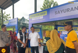 Sinergi Polres Ngawi dengan Pemkab Beri Pendampingan Operasi Pasar Murah