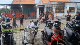 Polres Probolinggo Bubarkan Balap Liar di Besuk, 21 Unit Motor Diamankan