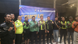 Polresta Sidoarjo dan Komunitas Ojol Sahur On The Road Perkuat Sinergitas untuk Kamtibmas