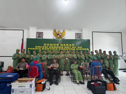 Sambut HUT ke-80 Persit, Kodim Tulungagung Gelar Donor Darah
