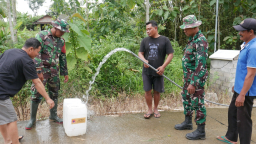 TNI Manunggal Air Satgas TMMD Ke 127 Kodim 0808/Blitar Bangun Sumur Bor untuk Masyarakat