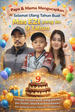 Pimpinan Redaksi Jurnal Peristiwa.ID dan Direktur Utama PT. Kembar Media Grup Ucapkan Selamat Ulang Tahun ke-9 Untuk Ezi