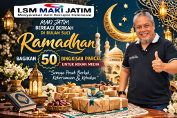 MAKI Jatim Berbagi Berkah Ramadhan, Bagikan 50 Bingkisan Parcel untuk Rekan Media
