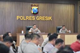 Pengamanan Mudik Lebaran Dimatangkan, Polres Gresik Gelar Latpraops Ketupat Semeru 2026
