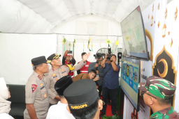 Kapolda Jatim Tinjau Kesiapan Posyan Terpadu Alun - alun Kota dan Pospam Kenanten Mojokerto