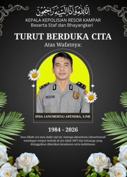 Apendra Gugur saat Kawal Malam Takbiran Diberi KPLB, Kapolda Riau: Jadi Warisan Abadi