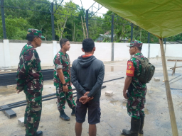 Dorong Penguatan Ekonomi Desa, Dandim 0806/Trenggalek Pantau Pembangunan KDMP di Panggul