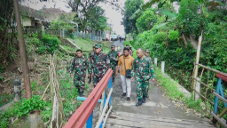 Danrem Untoro Tinjau 3 Lokasi Rencana Pemasangan Jembatan Armco di Blitar