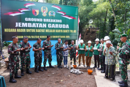 Ground Breaking Jembatan Garuda Di Banggle, Bukti Nyata Kehadiran Negara Untuk Rakyat