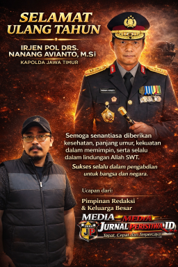 Pimpinan Redaksi Media Jurnal Peristiwa.ID Ucapkan Selamat Ulang Tahun Bapak Kapolda Jatim