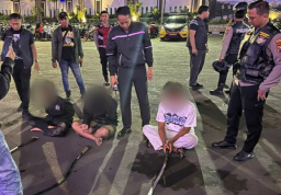 Satsamapta Polrestabes Surabaya Menggagalkan Tawuran Gangster 8 Pelaku Diamankan