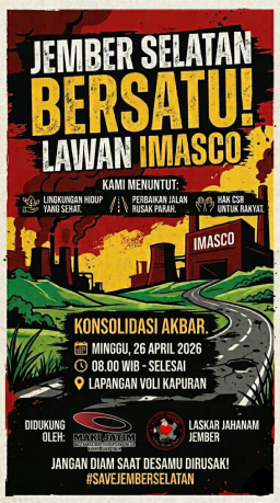Jember Selatan Bersatu! Maki Jatim dan Laskar Jahanam Bersama Warga Gelar Konsolidasi Akbar Lawan IMASCO