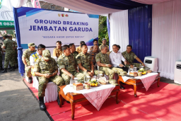 Pangdam V/Brawijaya Pimpin Ground Breaking Jembatan Garuda di Genting Kalianak, Surabaya