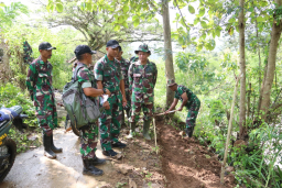 Dandim 0806/Trenggalek Tinjau Langsung Progres Pra TMMD ke-128 di Desa Sukorejo