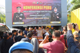 Polres Madiun Kota Gagalkan Pengiriman 3,1 juta Batang Rokok Ilegal Lintas Provinsi