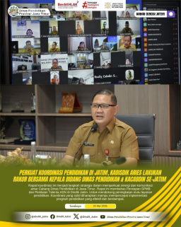 Perkuat kordinasi pendidikan,KADIKDIS aries gelar rakor bersama kepala bidang dinas pendidikan dan KACABDIN se-jatim