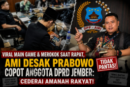 *AMI Desak Prabowo Copot Oknum Anggota DPRD Jember yang Viral Main Game dan Merokok Saat Rapat*