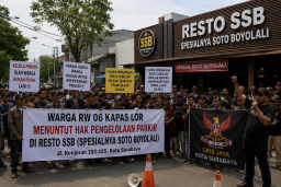 Warga RW 06 Kapas Lor Surabaya Siap Gelar Aksi Damai Tuntut Pengelolaan Parkir Resto SSB