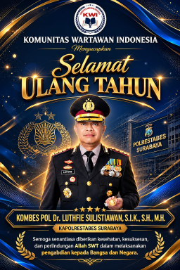 Keluarga Besar KWI Mengucapkan Selamat Ulang Tahun Kepada Bapak Kapolrestabes Surabaya Ke - 50 Tahun