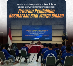 Perkuat Pendidikan Warga Binaan, Lapas Banyuwangi Jalin Sinergi dengan Dinas Pendidikan