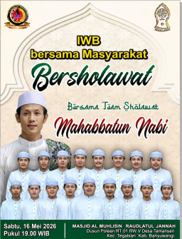IWB Gelar Sholawat Akbar Bersama Masyarakat, Tebar Cinta Rasul di Banyuwangi