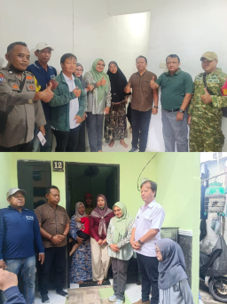 Camat Bulak Hudaya dan Lurah Kedung Cowek Frans Kawal Program Rutilahu, Tiga Warga Kini Miliki Rumah Layak Huni