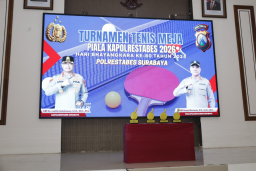 Turnamen Tenis Meja Polrestabes Surabaya Resmi Dibuka, Pererat Soliditas Antar Personel