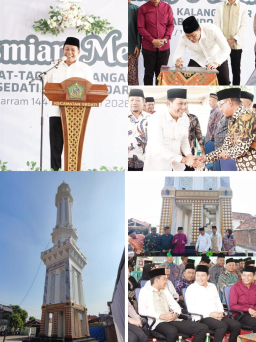 Bertepatan 1 Muharram 1448 H, Bupati Subandi Resmikan Menara Masjid AtTaqwa Kalanganyar