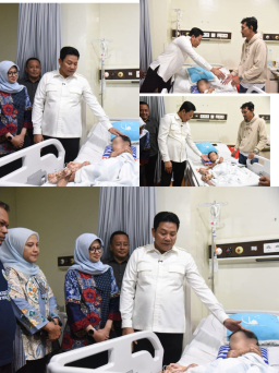 Bupati Pastikan Perawatan Intensif M. Izzan di RSUD R.T. Notopuro