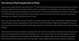 Rumah Literasi Digital Apresiasi Permohonan Maaf PT. Siber Shop Teknologi Indonesia, Ajak Seluruh Pihak Perkuat Ekosiste