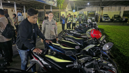 Polres Mojokerto Kota Amankan 80 Pemuda Konvoi,1 orang Kedapatan Bawa Sajam