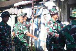 Denpom V/1 Madiun Renovasi Rumah Warakawuri, Wujud Kepedulian Sambut HUT ke-80 Pomad