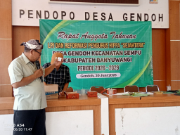 Desa Gendoh Gelar Rapat Tahunan LPJ dan Reformasi Pengurus HIPPA “Sejahtera” Periode 2026–2029