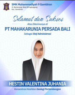 Siap Kerja Sejak Lulus, Alumni SMK Muhammadiyah 9 Gambiran Bergabung dengan PT Mahakarunia Persada Bali